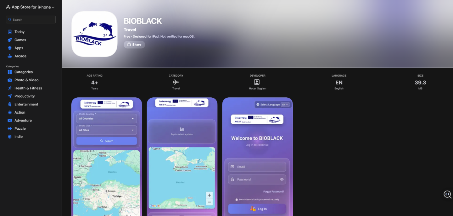 BIOBLACK iOS App Store