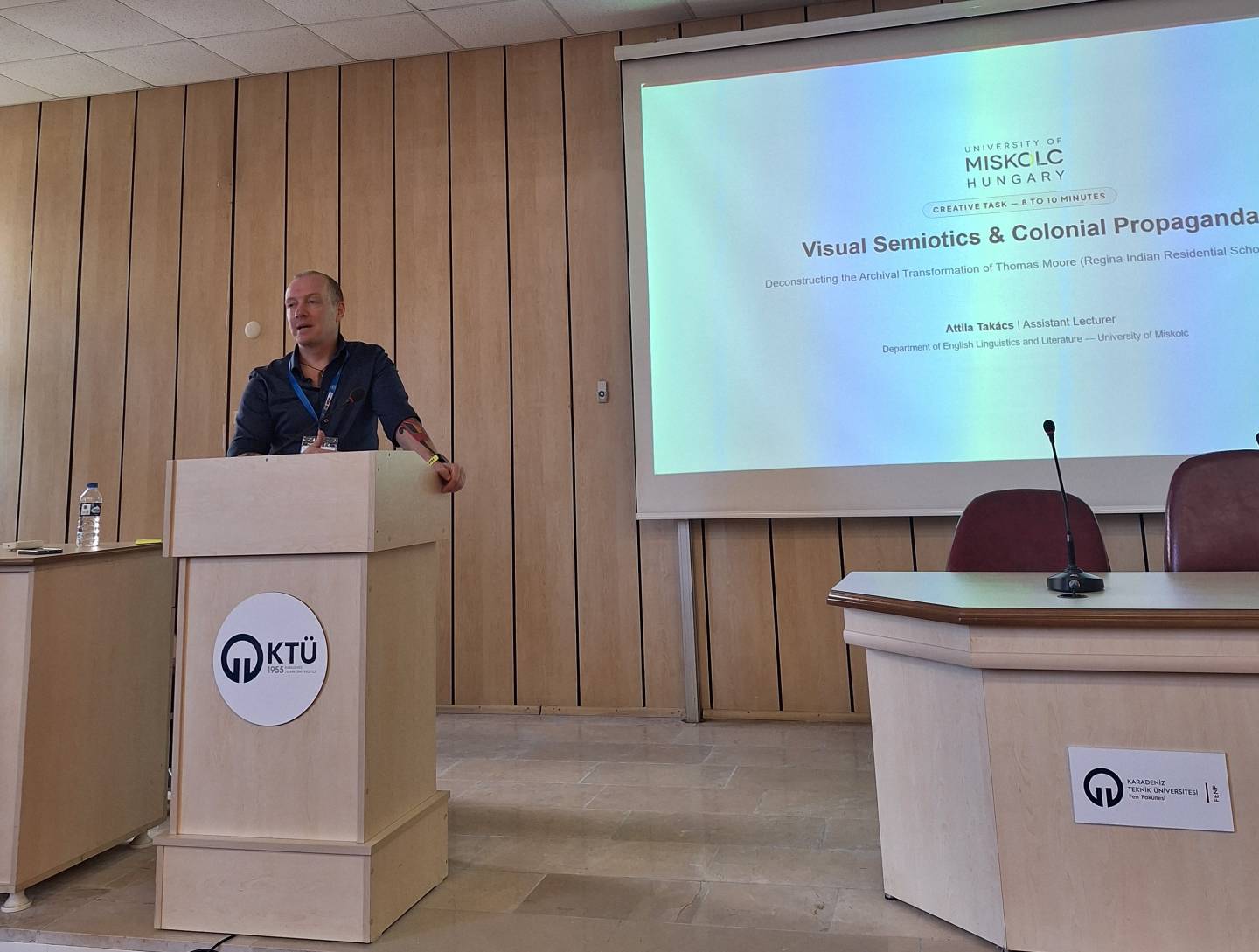 Lecture by Assistant Lecturer Attila Takacs