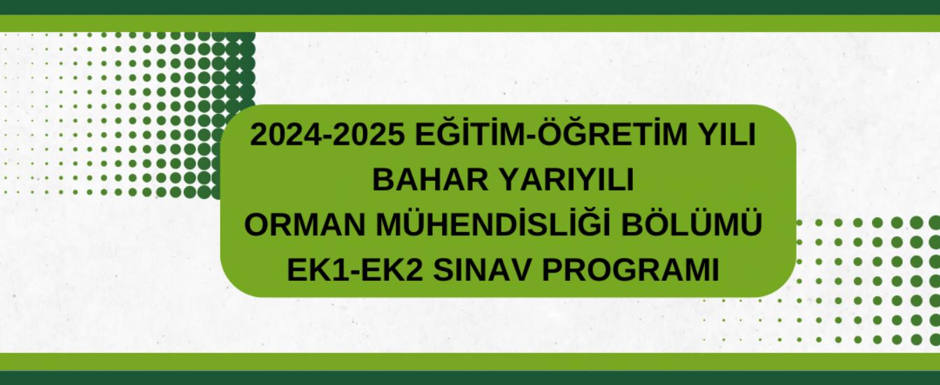 EK1-2 Sınav Programı