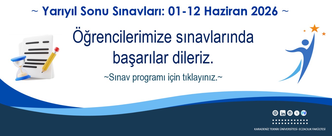 2025-2026 Bahar Dönemi Yarıyıl Sonu Sınavları