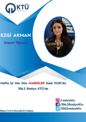 Hafta İçi Her Gün Ezgi Akman ile Haberler Saat: 13:00 da Sizlerle