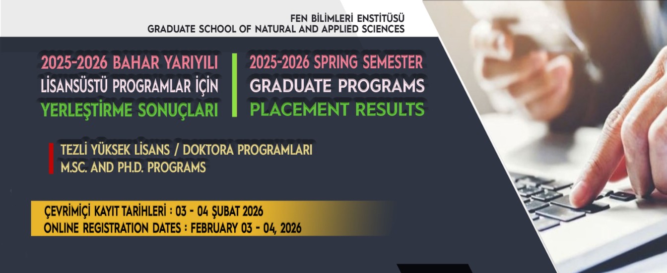 2026-2026 Bahar Yarıyılı Lisansüstü Yerleştirme Sonuçları