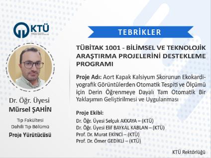 Akademisyenimize TÜBİTAK 1001 Proje Desteği 