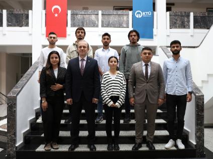 Black Sea Regional Officer of Azerbaijan Eurasia Information Agency visited KTU Rector in his office