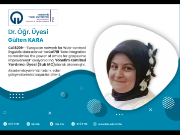 Dr. Öğr. Üyesi Gülten KARA COST Programına Yönetim Komitesi Yardımcı Üyesi (Sub MC) Olarak Atandı!