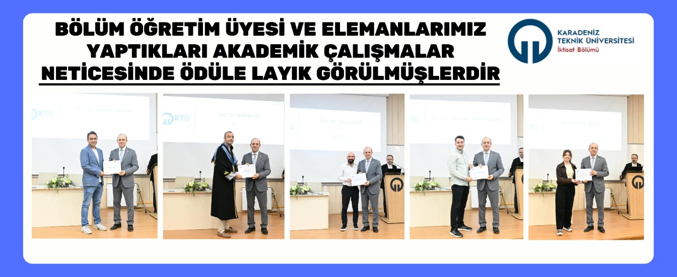 Öğretim üyelerimize Ödül