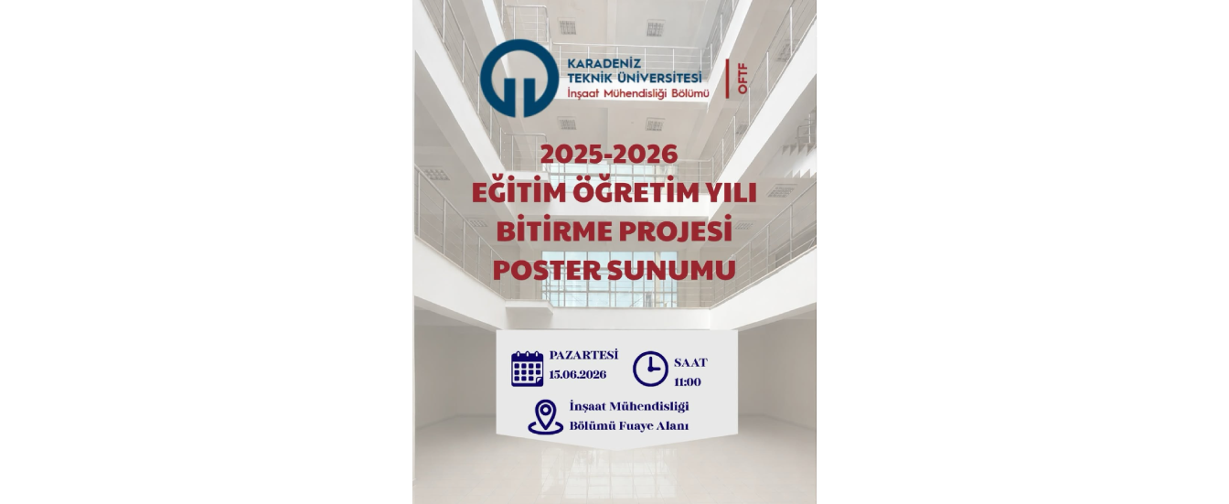 2025-2026 Eğitim Öğretim Yılı Bitirme Projesi Poster Sunumu