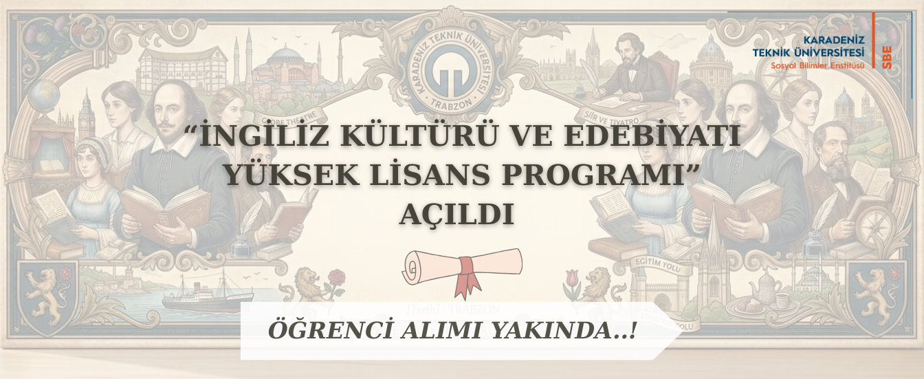 İngiliz Kültürü ve Edebiyatı Yüksek Lisans Açıldı