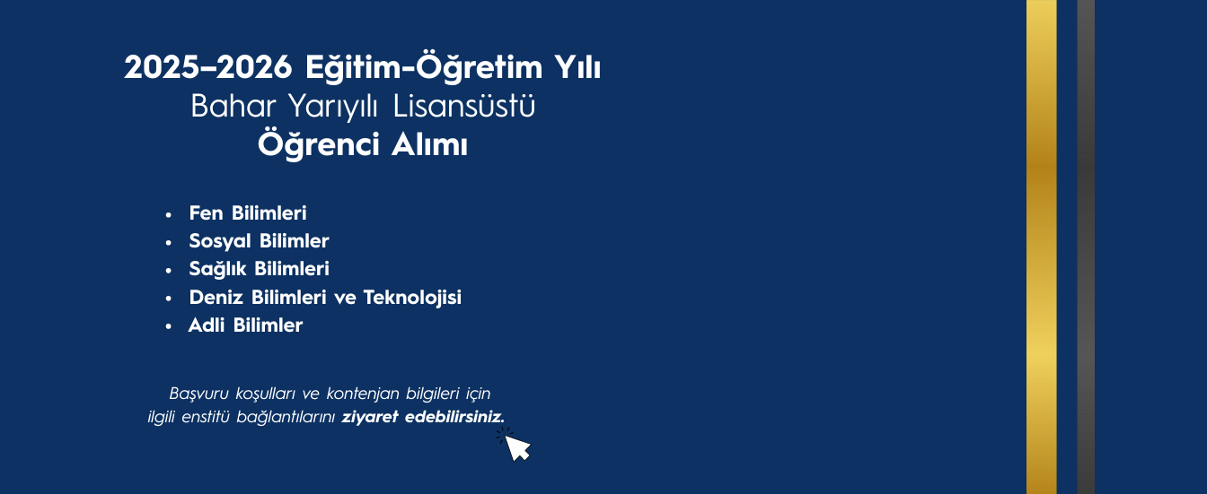 Lisansüstü Öğrenci Alımı 2025-2026