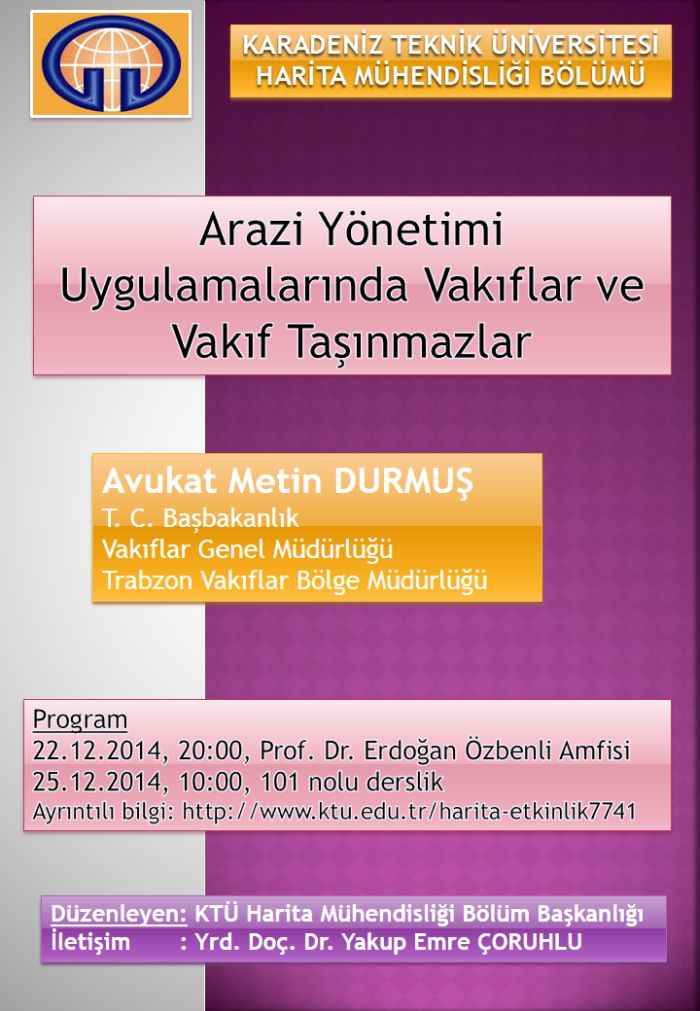 Arazi Yönetimi Uygulamalarında Vakıflar ve Vakıf Taşınmazlar