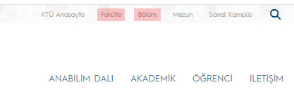 Anabilim Dalı - Bölüm ve Fakülte Linki