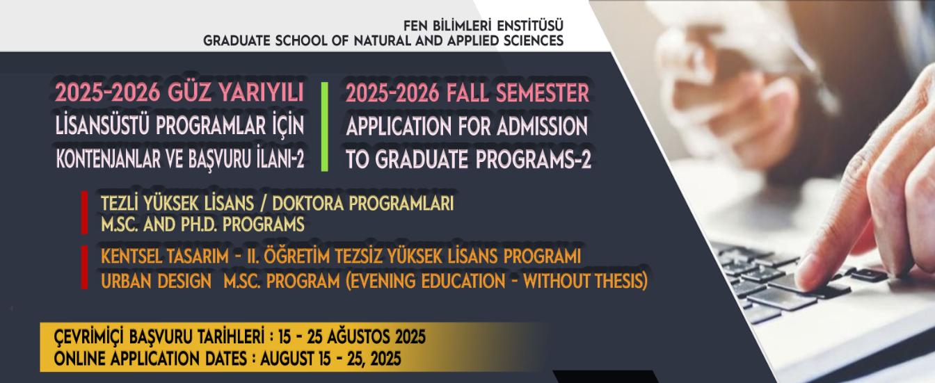FBE | 2025-2026 Fall Semester | Application for Admission to Graduate Programs - 2