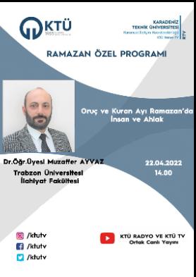 Gündem Özel - Oruç ve Kuran Ayı Ramazan'da İnsan ve Ahlak - Dr. Öğr. Üyesi Muzaffer Ayvaz