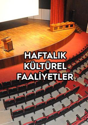 12-18 Aralık 2022 Haftalık Kültürel Faaliyetler