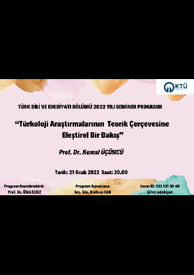 Türkoloji Araştırmalarının Teorik Çerçevesine Eleştirel Bir Bakış