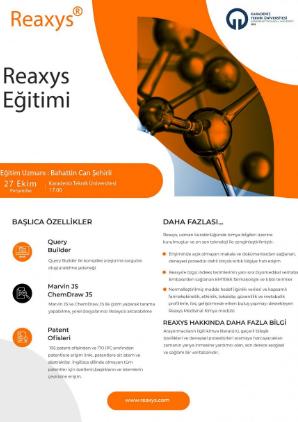 WEBINAR: Reaxys Veri Tabanı Kullanıcı Eğitimi