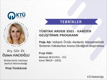 Akademisyenimize TÜBİTAK 3501 Proje Desteği