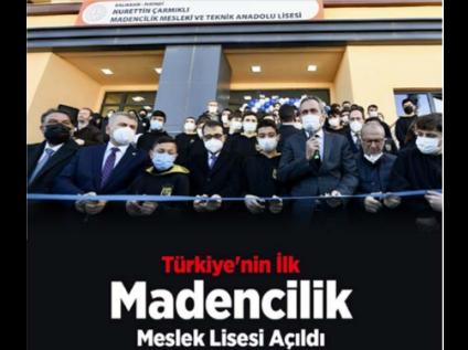 Madencilik Lisesi Açılışı