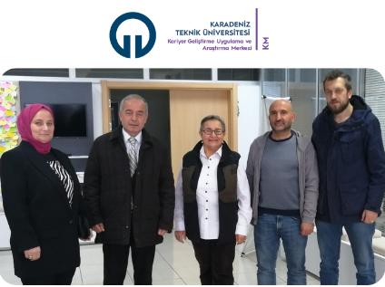 KTÜ Kütüphane ve Dokümantasyon Daire Başkanı, Kariyer Geliştirme Uygulama ve Araştırma Merkezini ziyaret etti.