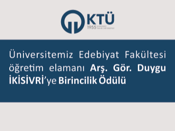 VI. Uluslararası Karadeniz Deniz Sanatı Çeviri Yarışmasında Birincilik Ödülü