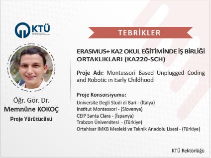 Akademisyenimize Erasmus+ KA2 Okul Eğitiminde İş Birliği Ortaklıkları (KA220-SCH) Proje Desteği

