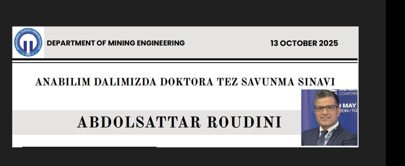 Lisansüstü Tez Savunması / 13.10.2025 - 13.00