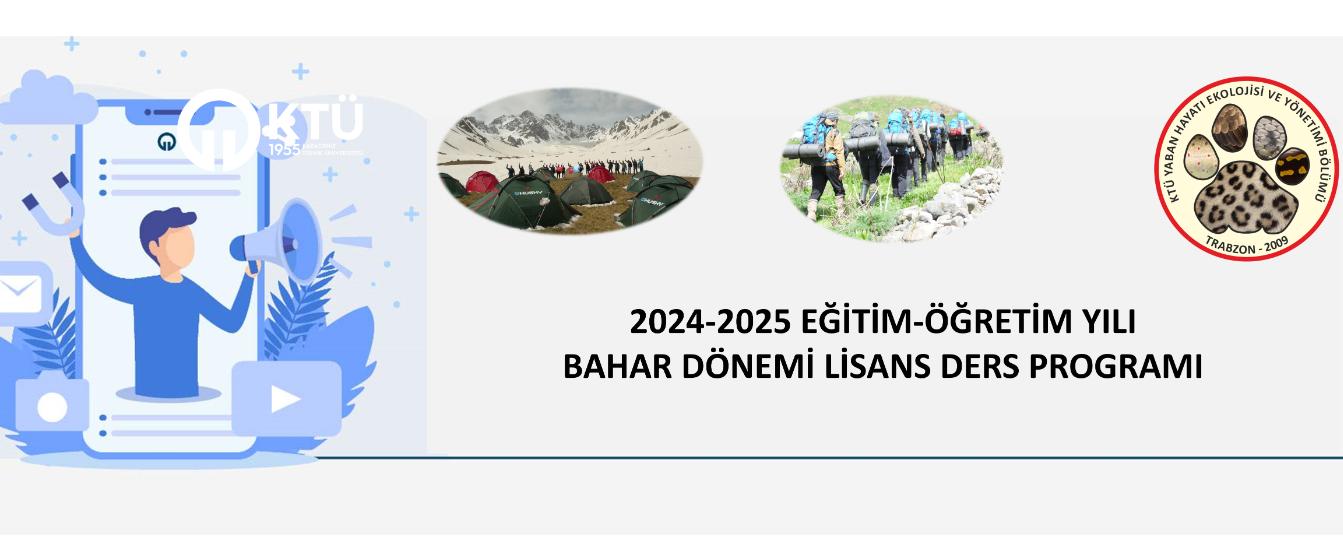 2024-2025 Bahar Dönemi Ders Programı